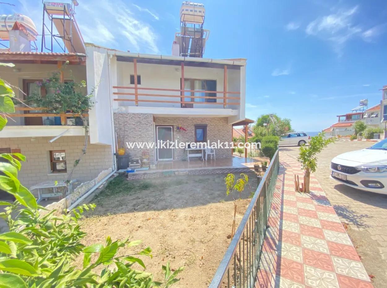 3 1 Villa For Sale With Large Garden With Full Sea View On The Sea Side In Doğanbey